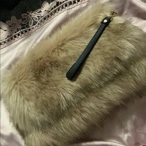 Forever 21 large Fur Wristlet
